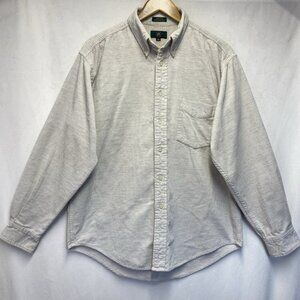 Casual Button-Down Long-Sleeve Shirt in Light Gray